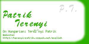 patrik terenyi business card